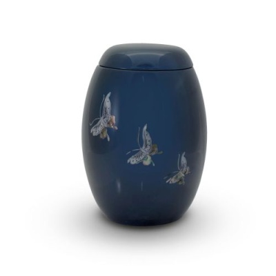 Glasfiber urnen blauw: Vlinders